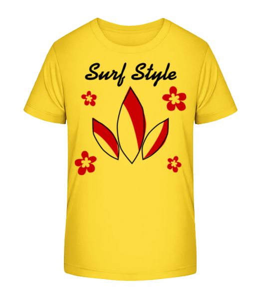 Surf Style - T-shirt bio Enfant Stanley Stella - Jaune - Devant