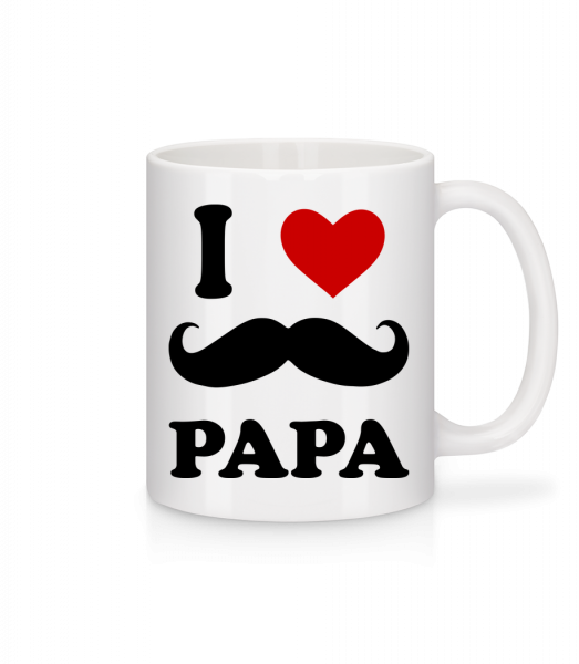 I Love Papa - Mug en céramique blanc - Blanc - Vorn