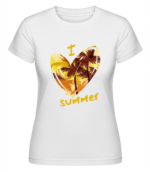 I Love Summer Heart -  T-shirt Shirtinator femme - Blanc - Vorn