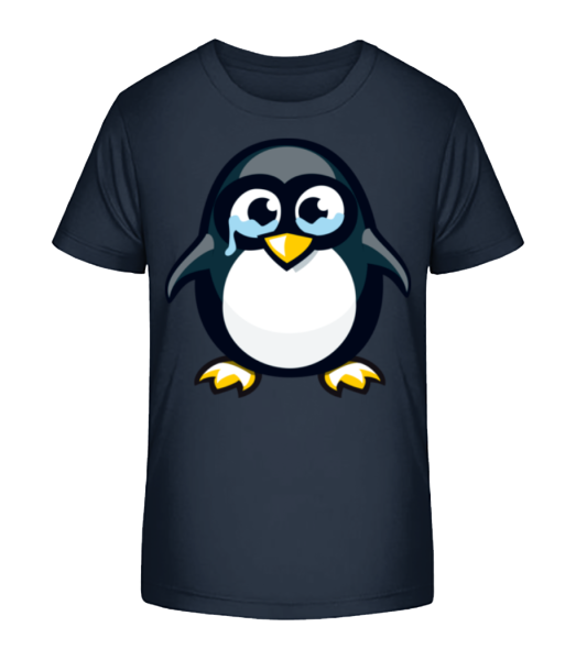 Sad Penguin - T-shirt bio Enfant Stanley Stella - Bleu marine - Devant
