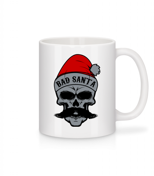 Bad Santa Skull - Mug en céramique blanc - Blanc - Vorn
