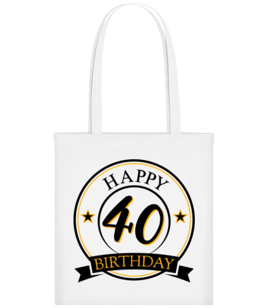Happy Birthday 40 - Tote Bag - Blanc - Devant