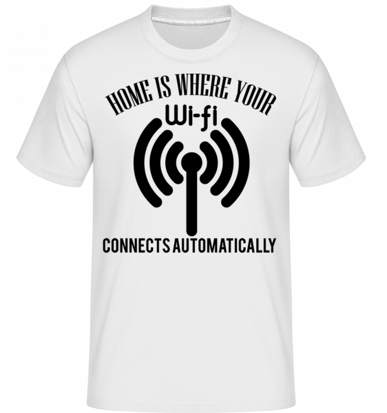 When The Wifi Connects -  T-Shirt Shirtinator homme - Blanc - Vorn