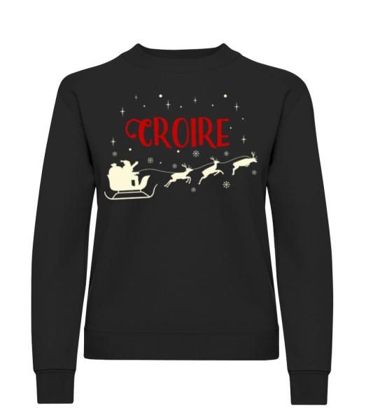 Croire - Sweatshirt Femme - Noir - Devant