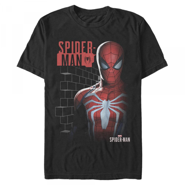 Marvel - Spider-Man Spider Bricks - Homme T-shirt - Noir - Devant