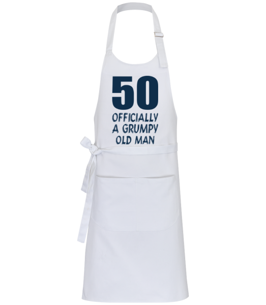 Officially Grumpy Old Man 50 - Tablier professionnel - Blanc - Devant