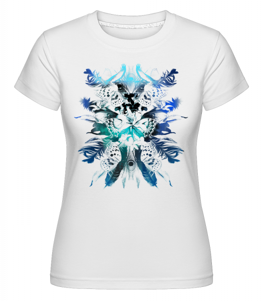 Plumes Et Papillons -  T-shirt Shirtinator femme - Blanc - Vorn