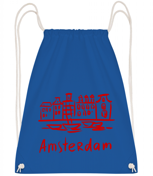 Amsterdam Style Chinois - Sac à dos Drawstring - Bleu royal - Vorn