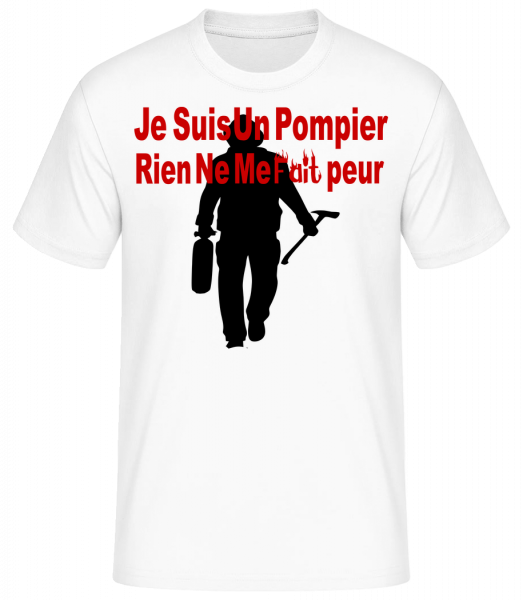 Je Suis Pompier - T-shirt standard Homme - Blanc - Vorn