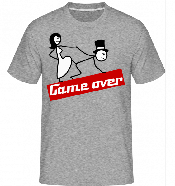 Game Over -  T-Shirt Shirtinator homme - Gris bruyère - Vorn