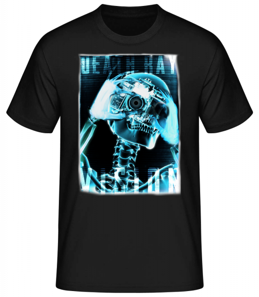 Squelette Radio - T-shirt standard Homme - Noir - Vorn