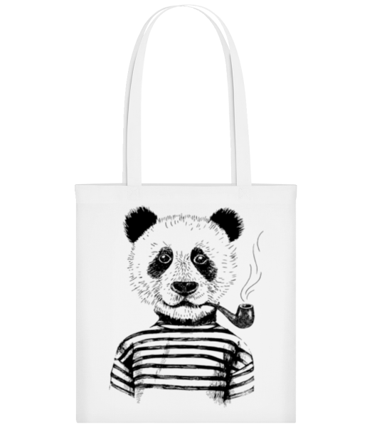 Hipster Panda - Tote Bag - Blanc - Devant