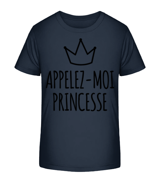 Appelez-Moi Princesse - T-shirt bio Enfant Stanley Stella - Bleu marine - Devant