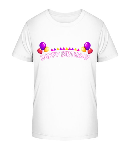 Happy Birthday Ballons - T-shirt bio Enfant Stanley Stella - Blanc - Devant