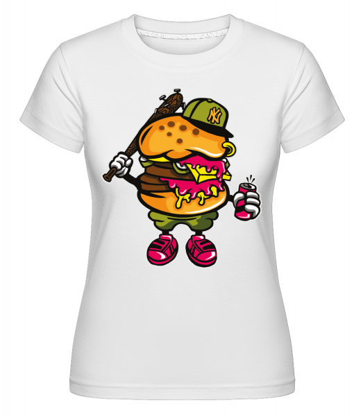 Burger Bastard -  T-shirt Shirtinator femme - Blanc - Vorn