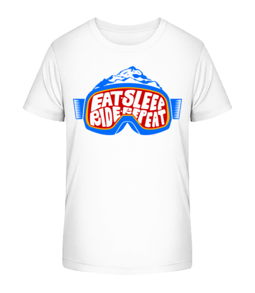 Eat Sleep Ride Repeat - T-shirt bio Enfant Stanley Stella - Blanc - Devant