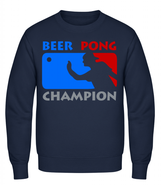Beer Pong Champion - Sweat-shirt classique avec manches set-in - Marine - Vorn