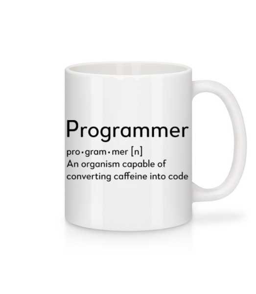 Programmer Definition - Mug en céramique blanc - Blanc - Devant