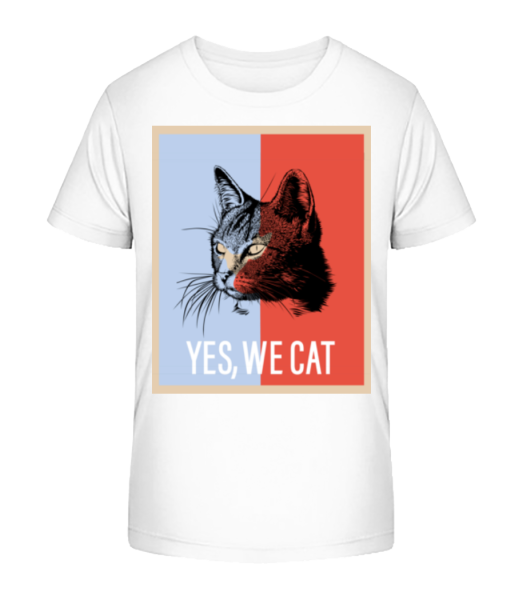 Yes We Cat - T-shirt bio Enfant Stanley Stella - Blanc - Devant