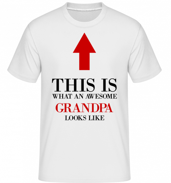Awesome Grandpa -  T-Shirt Shirtinator homme - Blanc - Vorn