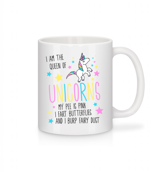 I'm The Queen Of Unicorns - Mug en céramique blanc - Blanc - Vorn