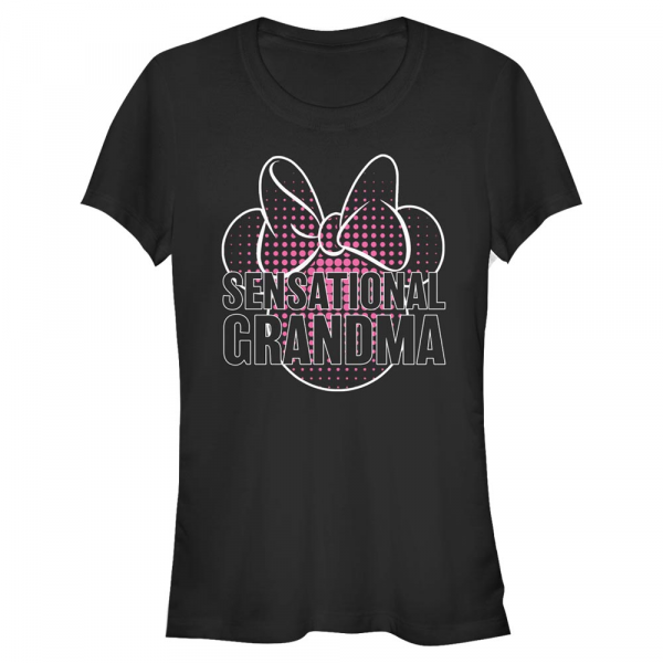 Disney Classics - Mickey Mouse - Minnie Mouse Sensational Grandma - Femme T-shirt - Noir - Devant