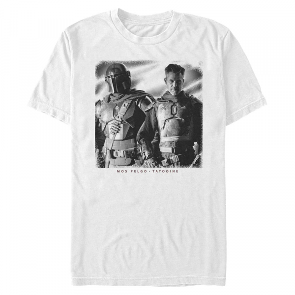 Star Wars - The Mandalorian - Mandalorian & the Marshal Heroes - Homme T-shirt - Blanc - Devant