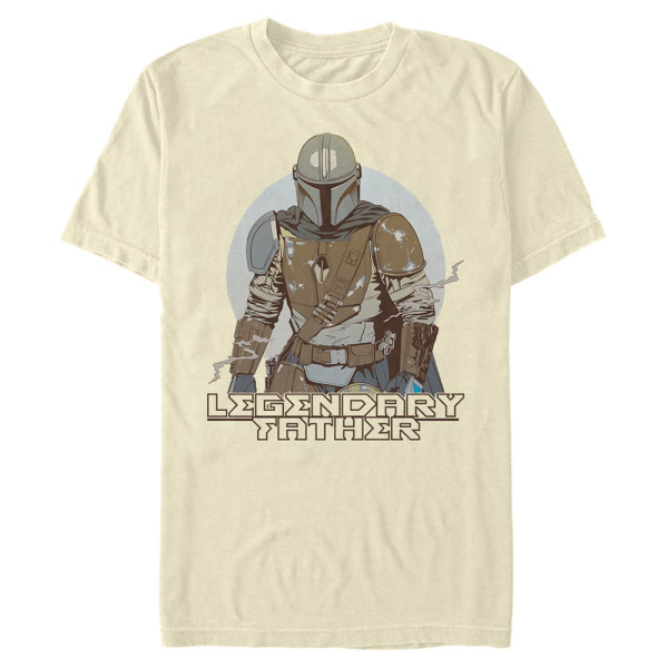 Star Wars - The Mandalorian - Mandalorian Lone Father - Father's Day - Homme T-shirt - Crème - Devant
