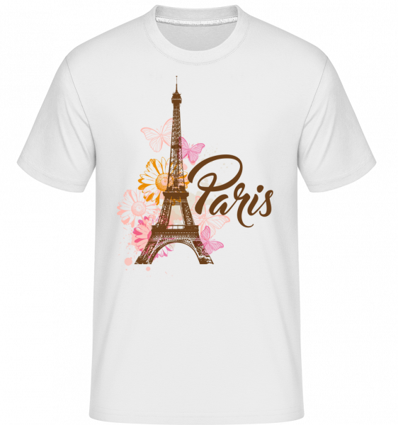 Paris France Brown -  T-Shirt Shirtinator homme - Blanc - Vorn
