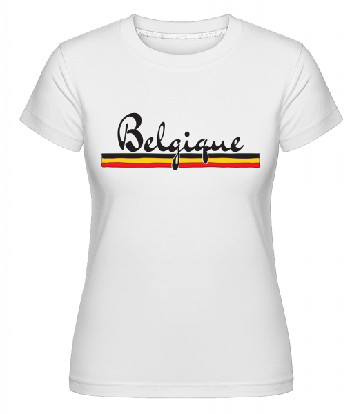 Football Belgique -  T-shirt Shirtinator femme - Blanc - Vorn