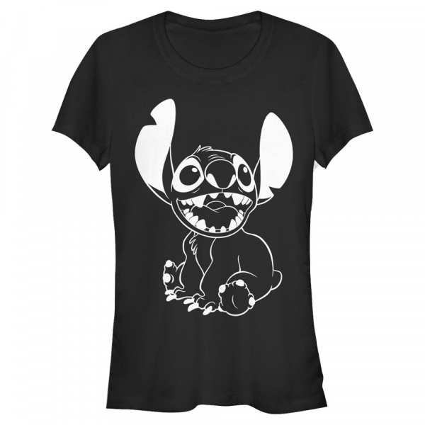 Disney - Lilo & Stitch - Stitch Negative - Femme T-shirt - Noir - Devant
