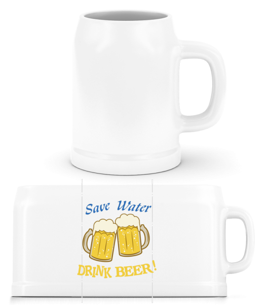 Save Water Drink Beer! - Chope de bière - Blanc - Devant