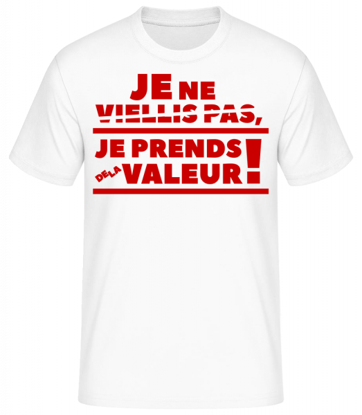 Je Prends De La Valeur! - T-shirt standard homme - Blanc - Vorn