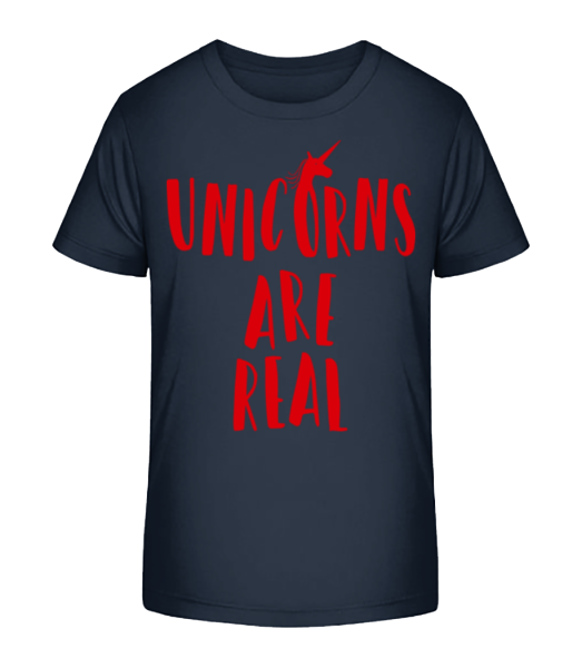Unicorns Are Real - T-shirt bio Enfant Stanley Stella - Bleu marine - Devant
