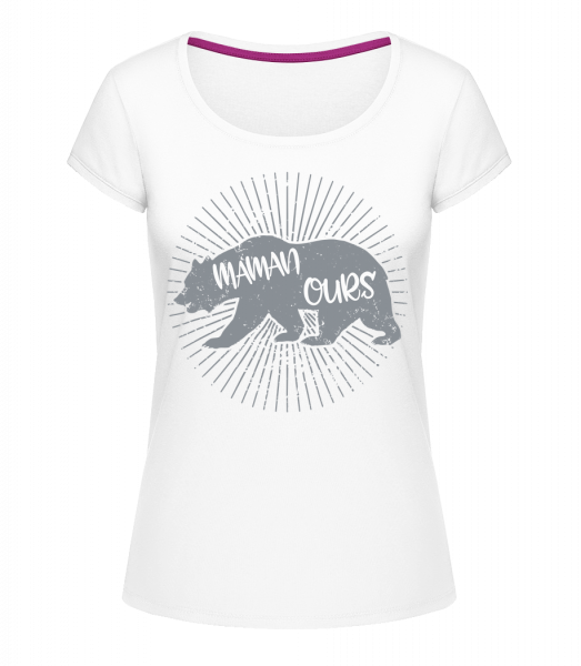 Maman Ours - T-shirt à col rond Megan - Blanc - Vorn
