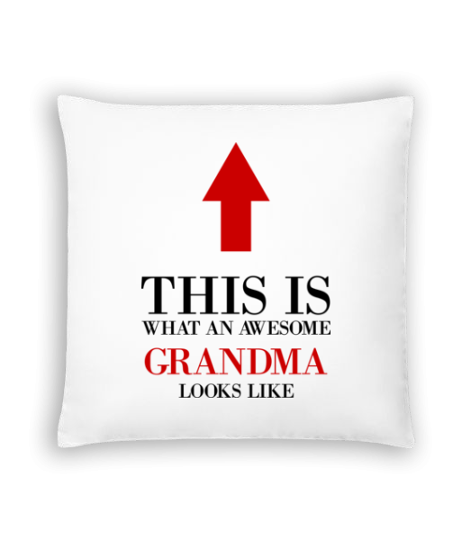 Awesome Grandma - Coussin - Blanc - Devant