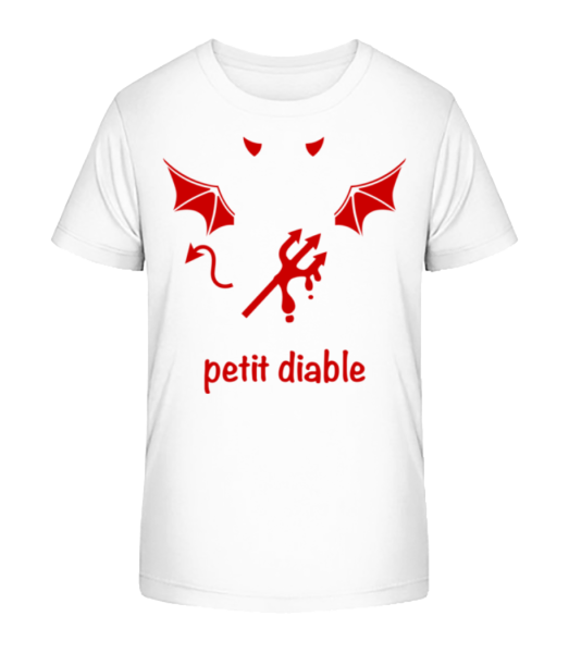 Petit Diable Rouge - T-shirt bio Enfant Stanley Stella - Blanc - Devant