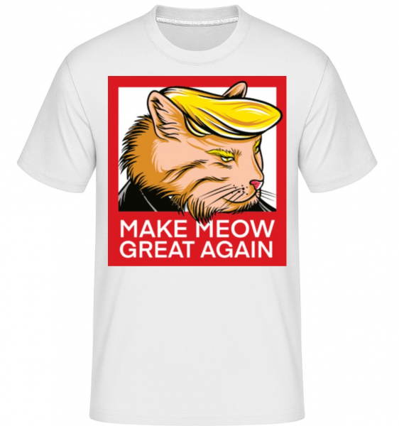 Make Meow Great Again -  T-Shirt Shirtinator homme - Blanc - Devant