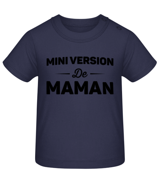 Mini Version De Maman - T-shirt Bébé - Bleu marine - Devant