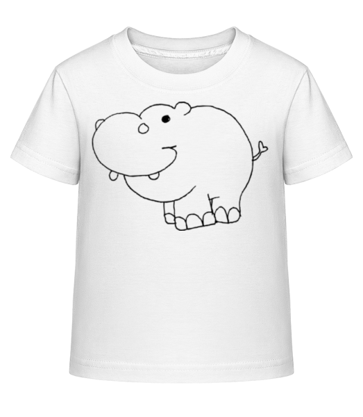 Enfant Comic - Hippopotame - T-shirt shirtinator Enfant - Blanc - Devant