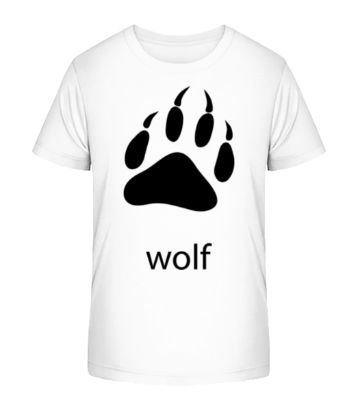 Wolf Paw - T-shirt bio Enfant Stanley Stella - Blanc - Devant