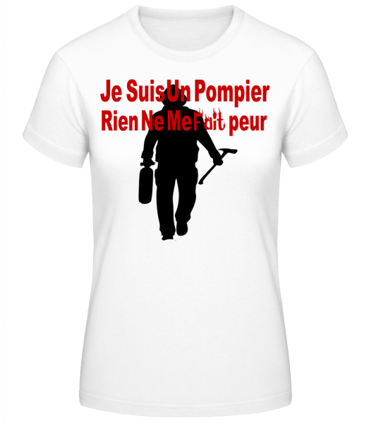 Je Suis Pompier - T-shirt standard Femme - Blanc - Vorn