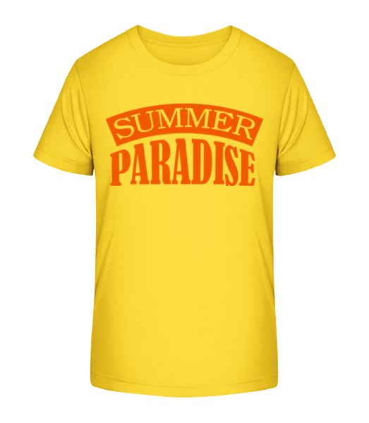 Summer Paradise Orange - T-shirt bio Enfant Stanley Stella - Jaune - Devant