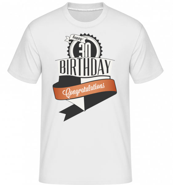 30 Birthday Congrats -  T-Shirt Shirtinator homme - Blanc - Vorn