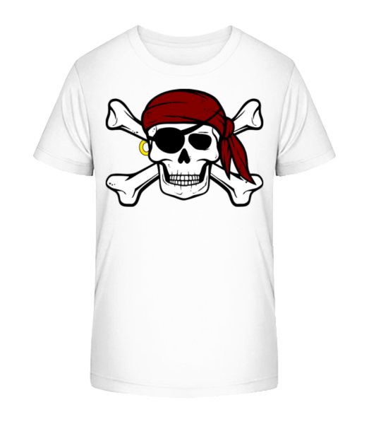 Pirate Tête De Mort - T-shirt bio Enfant Stanley Stella - Blanc - Devant