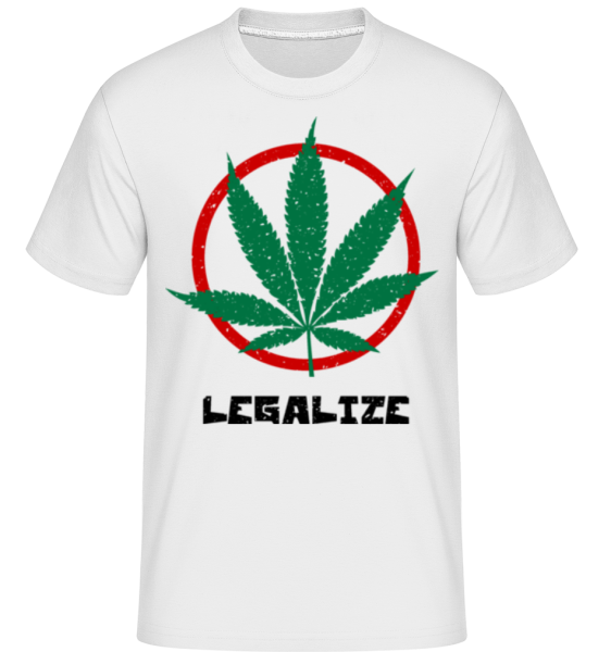 Cannabis Legalize Logo -  T-Shirt Shirtinator homme - Blanc - Devant