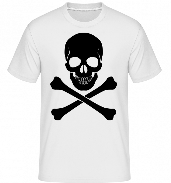 Crâne Et Os -  T-Shirt Shirtinator homme - Blanc - Vorn