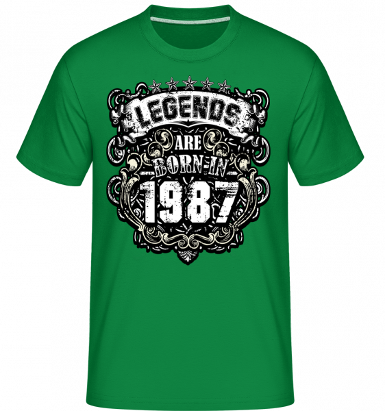 Legends Are Born In 1987 -  T-Shirt Shirtinator homme - Vert irlandais - Vorn