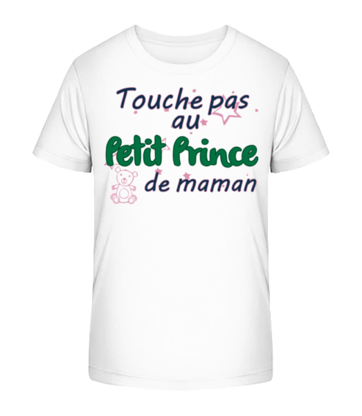 Petit Prince De Maman - T-shirt bio Enfant Stanley Stella - Blanc - Devant