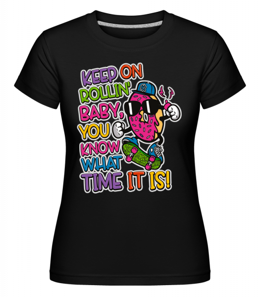 Donut Skater -  T-shirt Shirtinator femme - Noir - Vorn